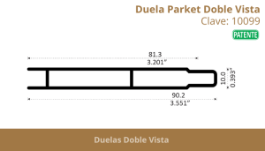 Duela Parket Doble Vista