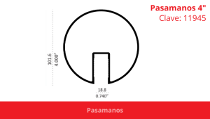 Pasamanos 4”