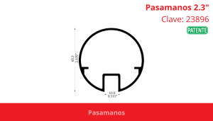 Pasamanos 2.3”