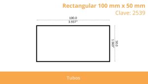 Rectangular 100 mm x 50 mm