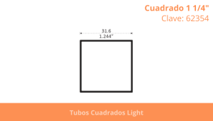 Cuadrado 1 1/4”