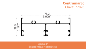 Contramarco Horizontal sin Venas