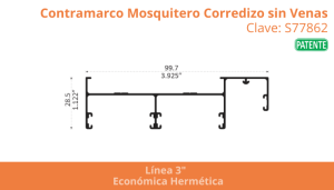 Contramarco Mosquitero Corredizo sin Venas