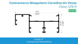 Contramarco Mosquitero Corredizo sin Venas