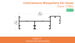 Contramarco Mosquitero Corredizo sin Venas